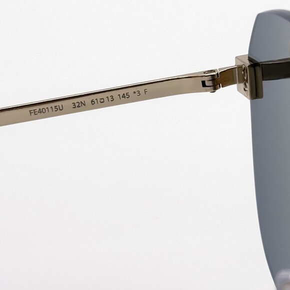 NEW FENDI SUNGLASSES FE40115U 32N GOLD/GREEN UNISEX EYEWEAR